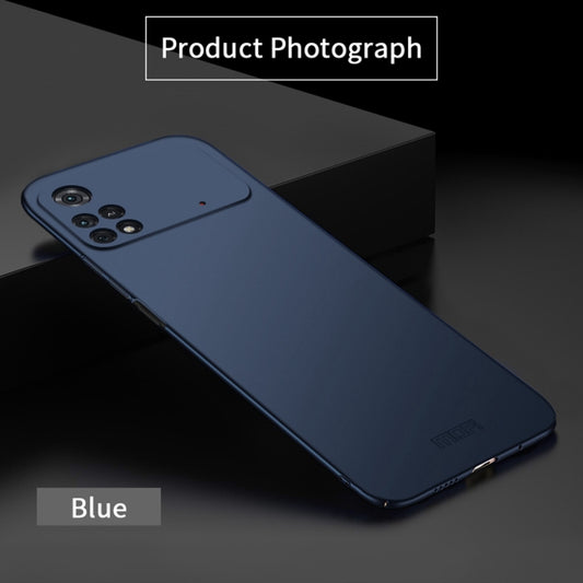 For Xiaomi POCO M4 Pro 4G MOFI Frosted PC Ultra-thin Hard Case(Blue) - Xiaomi Cases by MOFI | Online Shopping UK | buy2fix
