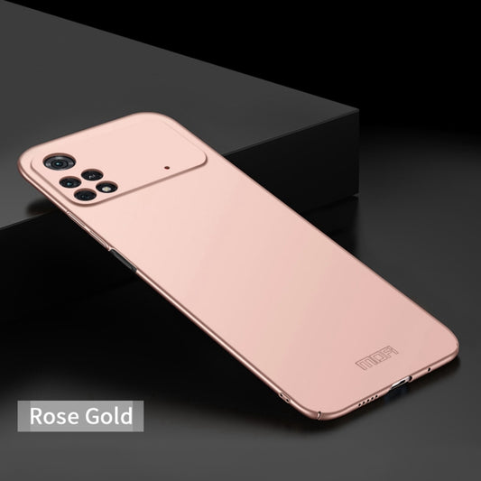 For Xiaomi POCO M4 Pro 4G MOFI Frosted PC Ultra-thin Hard Case(Rose gold) - Xiaomi Cases by MOFI | Online Shopping UK | buy2fix