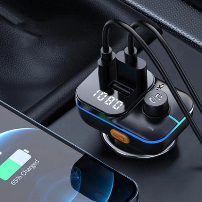 C24 Car Bluetooth MP3 Player Fast Charging FM Transmitter Wireless Handsfree - Bluetooth Car Kits by buy2fix | Online Shopping UK | buy2fix