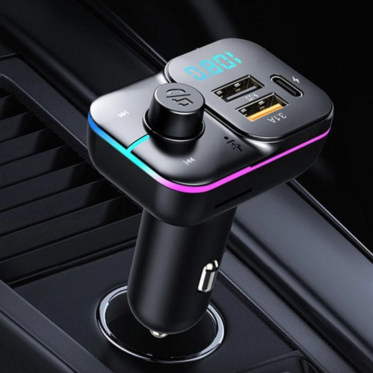 C24 Car Bluetooth MP3 Player Fast Charging FM Transmitter Wireless Handsfree - Bluetooth Car Kits by buy2fix | Online Shopping UK | buy2fix
