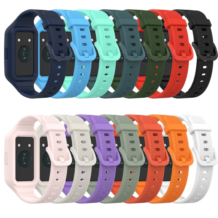For Honor Band 6 Solid Color Silicone Integrated Watch Band(White) by buy2fix