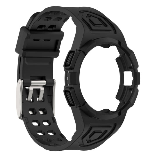 For Samsung Galaxy Watch 40MM Silicone Integrated Watch Band(Black) - Watch Bands by buy2fix | Online Shopping UK | buy2fix