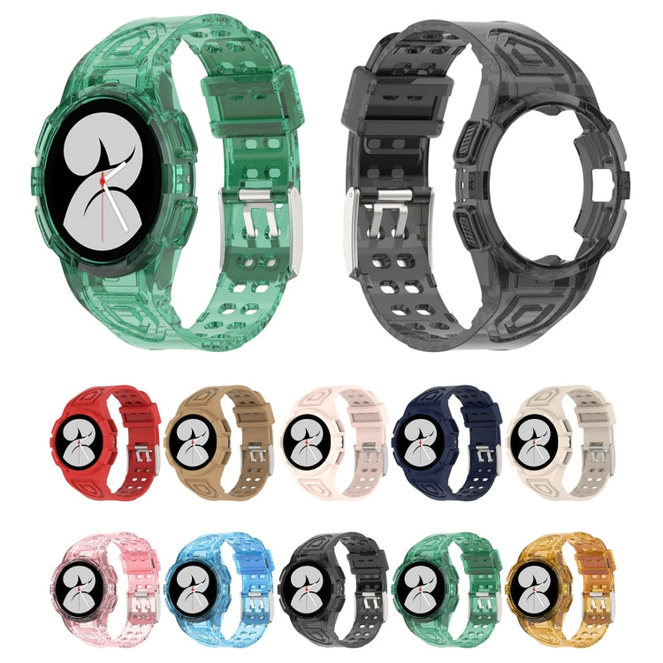 For Samsung Galaxy Watch 44MM Silicone Integrated Watch Band(Coffee Color) - Watch Bands by buy2fix | Online Shopping UK | buy2fix