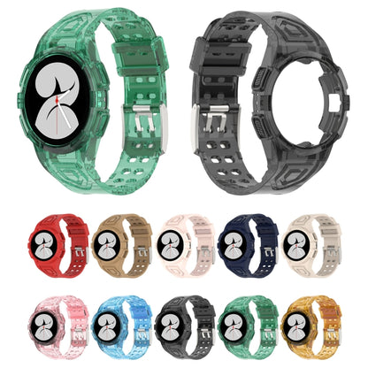 For Samsung Galaxy Watch 44MM Silicone Integrated Watch Band(Coffee Color) - Watch Bands by buy2fix | Online Shopping UK | buy2fix