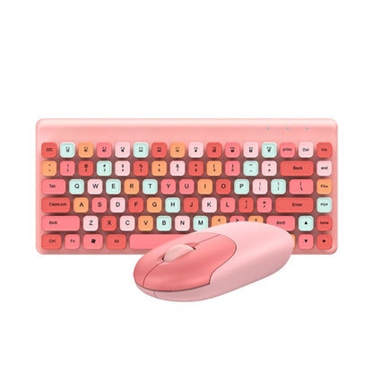 QW02 Wireless Keyboard Mouse Set(Pink) by buy2fix