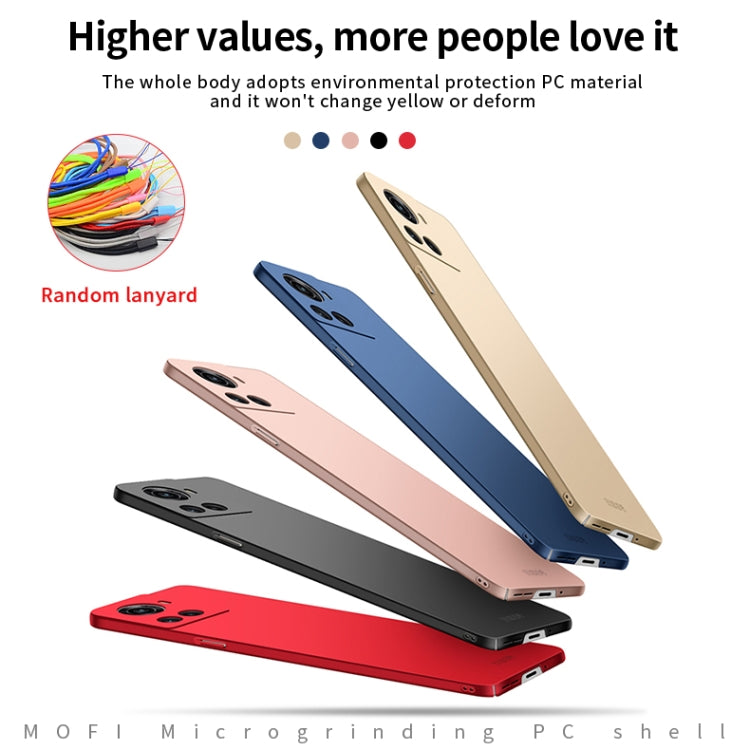 For OnePlus Ace 5G / 10R 5G MOFI Frosted PC Ultra-thin Hard Case(Red) - Ace 5 Cases by MOFI | Online Shopping UK | buy2fix
