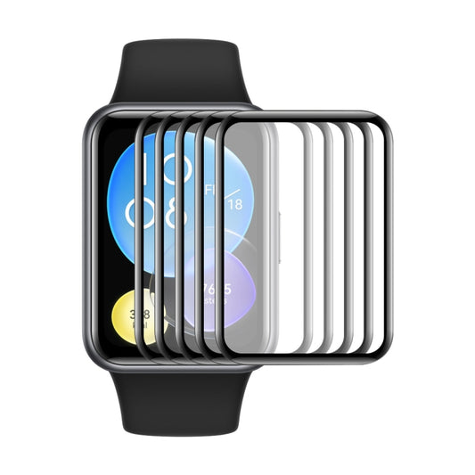 5 PCS For Huawei Watch Fit 2 ENKAY Hat-Prince 3D Full Coverage Soft PC Edge + PMMA HD Screen Protector Film - Screen Protector by ENKAY | Online Shopping UK | buy2fix