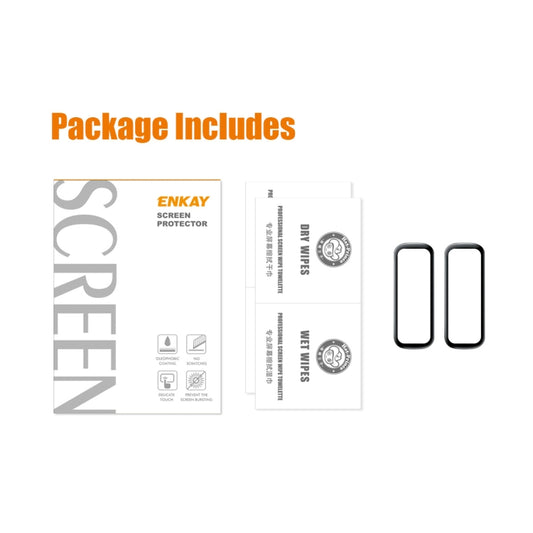 2 PCS For Samsung Galaxy Fit 2 ENKAY Hat-Prince 3D Full Coverage Soft PC Edge + PMMA HD Screen Protector Film - Screen Protector by ENKAY | Online Shopping UK | buy2fix