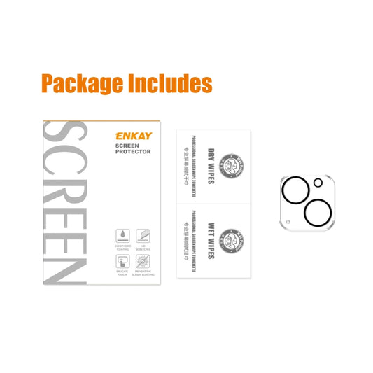 For iPhone 13 1pcs ENKAY Hat-Prince 9H Rear Camera Lens Tempered Glass Film - iPhone 13 Tempered Glass by ENKAY | Online Shopping UK | buy2fix