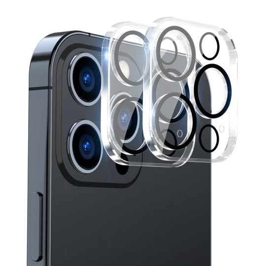 2 PCS ENKAY Hat-Prince 9H Film De Verre Trempé Pour Objectif De Caméra Arrière Pour iPhone 14 Pro / 14 Pro Max