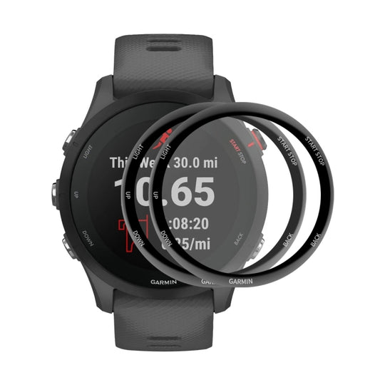 2 PCS For Garmin Forerunner 255S ENKAY Hat-Prince 3D Full Coverage Soft PC Edge + PMMA HD Screen Protector Film