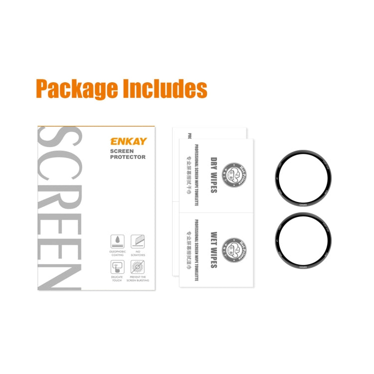 2 PCS For Garmin Forerunner 255S ENKAY Hat-Prince 3D Full Coverage Soft PC Edge + PMMA HD Screen Protector Film - Screen Protector by ENKAY | Online Shopping UK | buy2fix