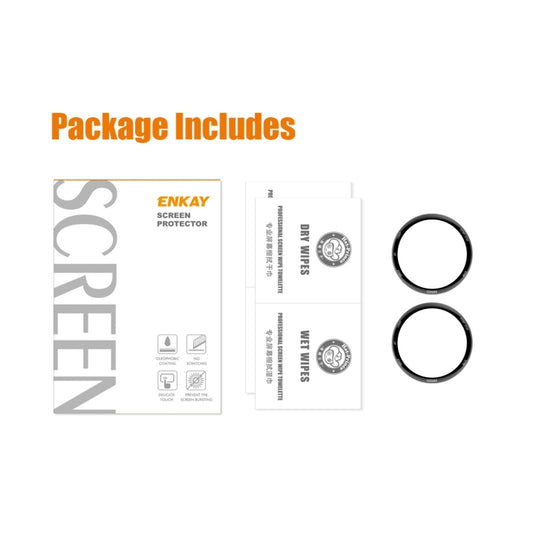 2 PCS For Garmin Forerunner 255S ENKAY Hat-Prince 3D Full Coverage Soft PC Edge + PMMA HD Screen Protector Film - Screen Protector by ENKAY | Online Shopping UK | buy2fix