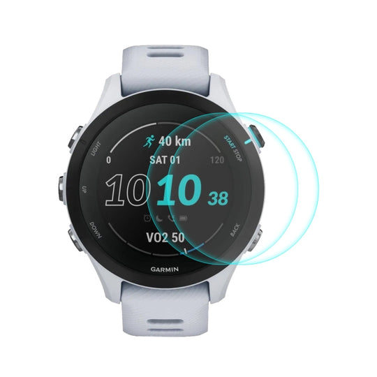 2 PCS For Garmin Forerunner 255S ENKAY 0.2mm 9H Tempered Glass Screen Protector Watch Film