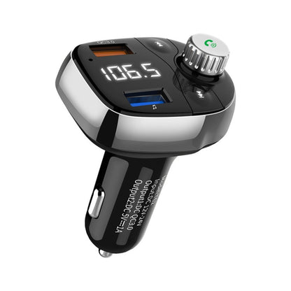 T62 Dual USB QC 3.0 Fast  Charger Bluetooth 5.0 Adapter MP3 Player Handsfree Car Kit FM Transmitter - Bluetooth Car Kits by buy2fix | Online Shopping UK | buy2fix