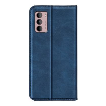 For Motorola Moto G42 Retro-skin Magnetic Suction Leather Phone Case(Dark Blue) - Motorola Cases by buy2fix | Online Shopping UK | buy2fix