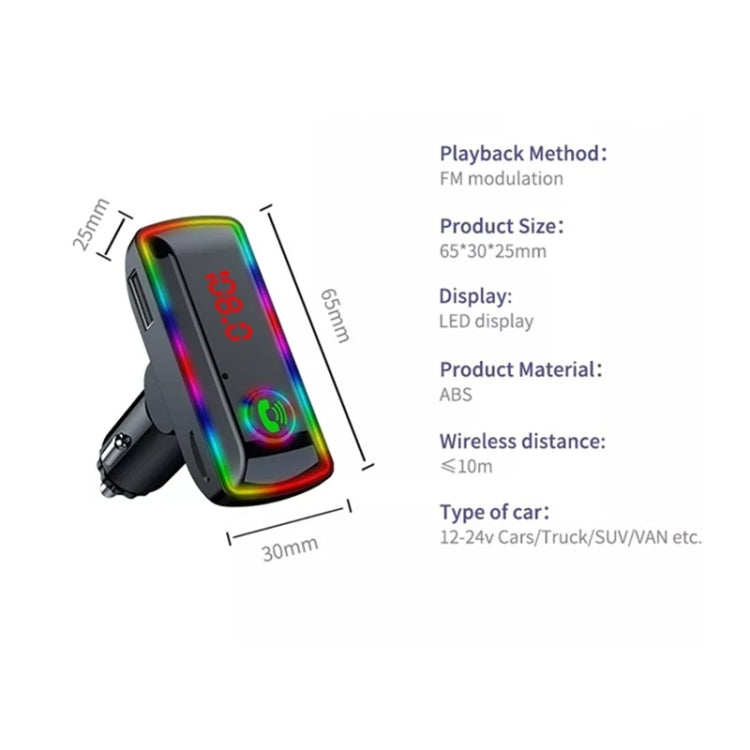 F11  USB Charger Car Player Blue Tooth  Fm Transmitter Car MP3 Players - Bluetooth Car Kits by buy2fix | Online Shopping UK | buy2fix