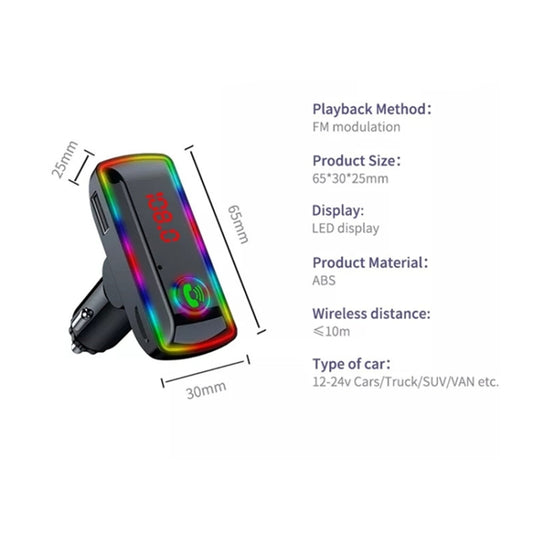 F11  USB Charger Car Player Blue Tooth  Fm Transmitter Car MP3 Players - Bluetooth Car Kits by buy2fix | Online Shopping UK | buy2fix