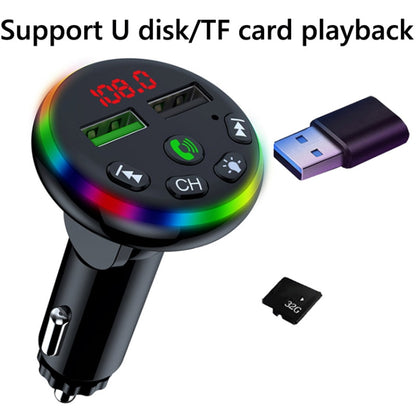 F13 Car Smartphone Charger Hands Free Calling 5.0 Bluetooth-MP3 Player Car Wireless FM Transmitter - Bluetooth Car Kits by buy2fix | Online Shopping UK | buy2fix