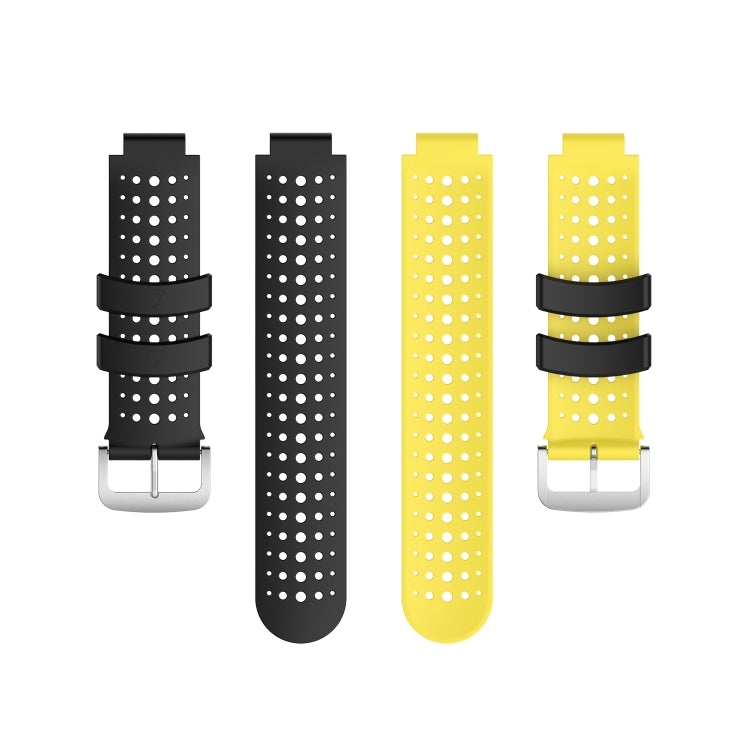 For Garmin Forerunner 630 Silicone Sports Two-Color Watch Band(Amygreen+Black) - Watch Bands by buy2fix | Online Shopping UK | buy2fix