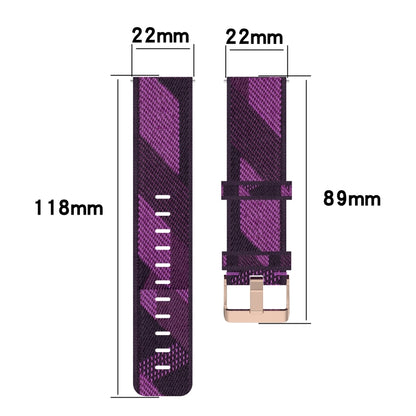 For Garmin Forerunner 255 22mm Nylon Woven Watch Band(Dark Grey) by buy2fix