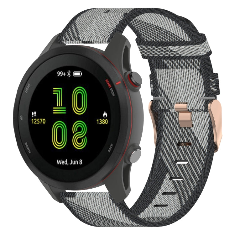 For Garmin Vivoactive 4 22mm Nylon Woven Watch Band(Grey) - Watch Bands by buy2fix | Online Shopping UK | buy2fix