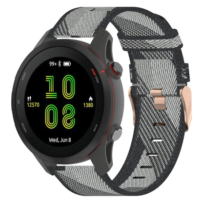 For Garmin Vivoactive 4 22mm Nylon Woven Watch Band(Grey) - Watch Bands by buy2fix | Online Shopping UK | buy2fix