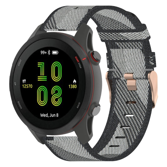 For Garmin Vivoactive 4 22mm Nylon Woven Watch Band(Grey) - Watch Bands by buy2fix | Online Shopping UK | buy2fix