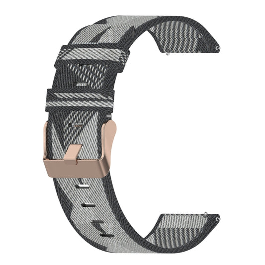 For Garmin Vivoactive 4 22mm Nylon Woven Watch Band(Grey) - Watch Bands by buy2fix | Online Shopping UK | buy2fix