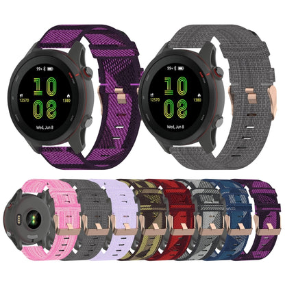 For Garmin Vivoactive 4 22mm Nylon Woven Watch Band(Grey) - Watch Bands by buy2fix | Online Shopping UK | buy2fix