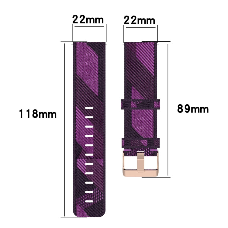 For Garmin Vivoactive 4 22mm Nylon Woven Watch Band(Grey) - Watch Bands by buy2fix | Online Shopping UK | buy2fix