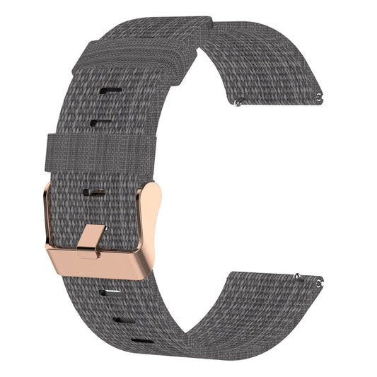 For Garmin Venu 2 Plus 20mm Nylon Woven Watch Band(Dark Grey) - Watch Bands by buy2fix | Online Shopping UK | buy2fix