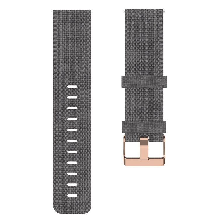 For Garmin Venu 2 Plus 20mm Nylon Woven Watch Band(Dark Grey) - Watch Bands by buy2fix | Online Shopping UK | buy2fix