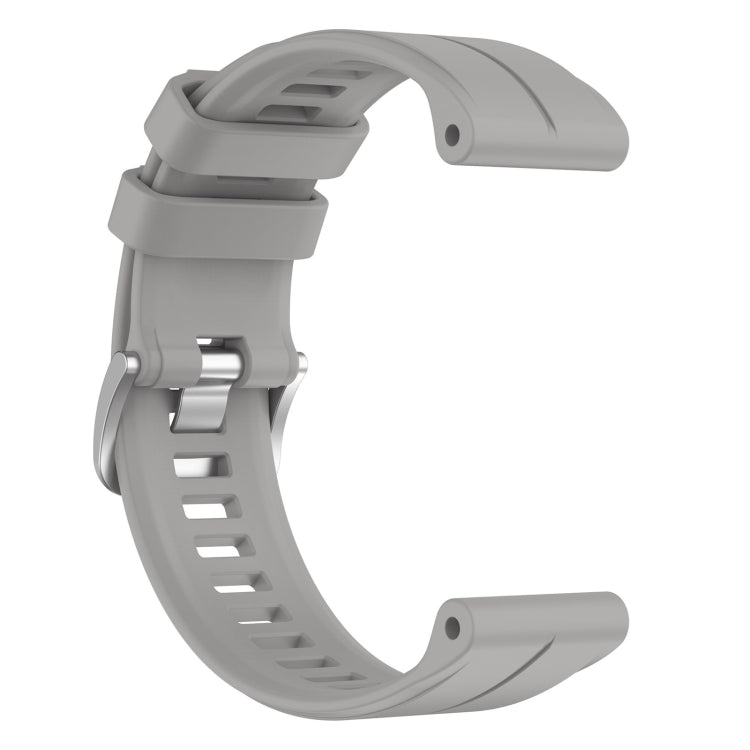 For Garmin Descent G1 22mm Solid Color Silicone Watch Band(Grey) by buy2fix