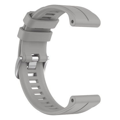 For Garmin Descent G1 22mm Solid Color Silicone Watch Band(Grey) by buy2fix