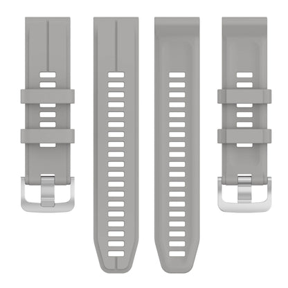 For Garmin Descent G1 22mm Solid Color Silicone Watch Band(Grey) by buy2fix