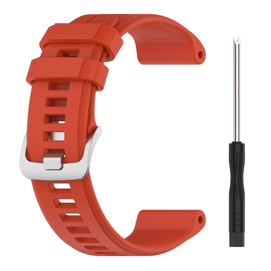 For Garmin Approach S60 22mm Solid Color Silicone Watch Band(Red) - Watch Bands by buy2fix | Online Shopping UK | buy2fix
