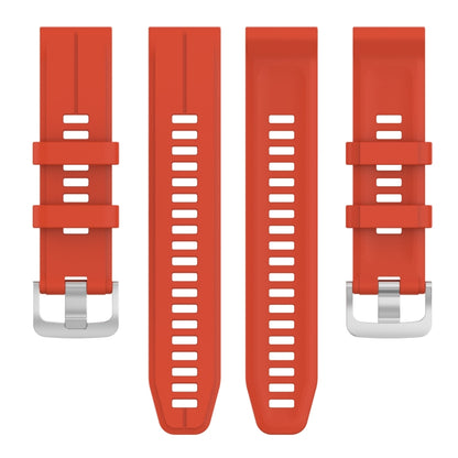 For Garmin Approach S60 22mm Solid Color Silicone Watch Band(Red) - Watch Bands by buy2fix | Online Shopping UK | buy2fix