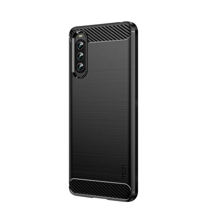 For Sony Xperia 10 IV MOFI Gentleness Series Brushed Texture Carbon Fiber Soft TPU Case(Black) - Sony Cases by MOFI | Online Shopping UK | buy2fix