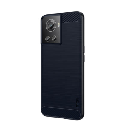 For OnePlus Ace / 10R 5G MOFI Gentleness Series Brushed Texture Carbon Fiber Soft TPU Case(Blue) - OnePlus Cases by MOFI | Online Shopping UK | buy2fix
