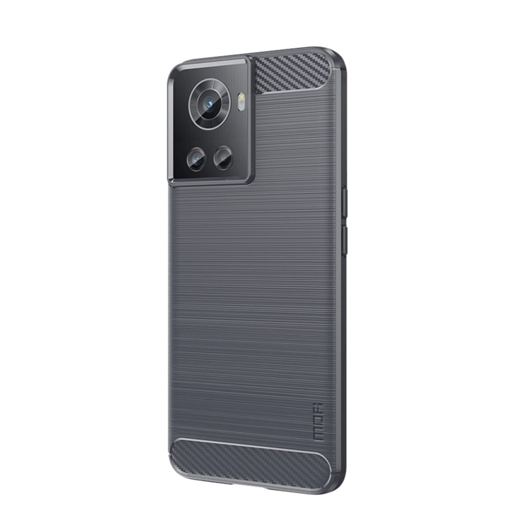 For OnePlus Ace / 10R 5G MOFI Gentleness Series Brushed Texture Carbon Fiber Soft TPU Case(Gray) - OnePlus Cases by MOFI | Online Shopping UK | buy2fix