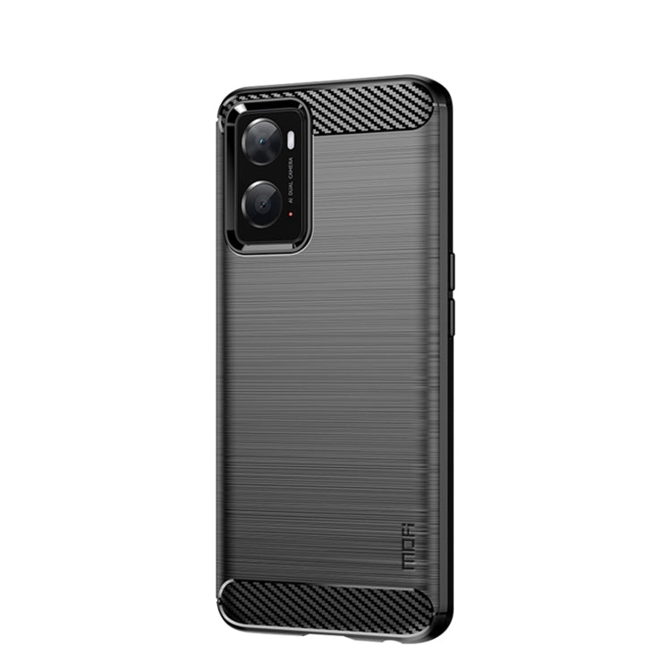 For OPPO A57 4G / A57 5G / A77 5G  MOFI Gentleness Series Brushed Texture Carbon Fiber Soft TPU Case(Black) -  by MOFI | Online Shopping UK | buy2fix
