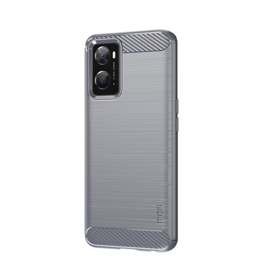 For OPPO A57 4G / A57 5G / A77 5G  MOFI Gentleness Series Brushed Texture Carbon Fiber Soft TPU Case(Gray) -  by MOFI | Online Shopping UK | buy2fix