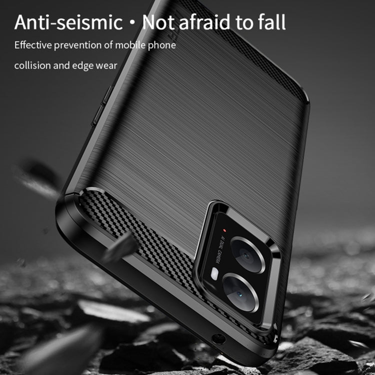 For OPPO A57 4G / A57 5G / A77 5G  MOFI Gentleness Series Brushed Texture Carbon Fiber Soft TPU Case(Gray) -  by MOFI | Online Shopping UK | buy2fix