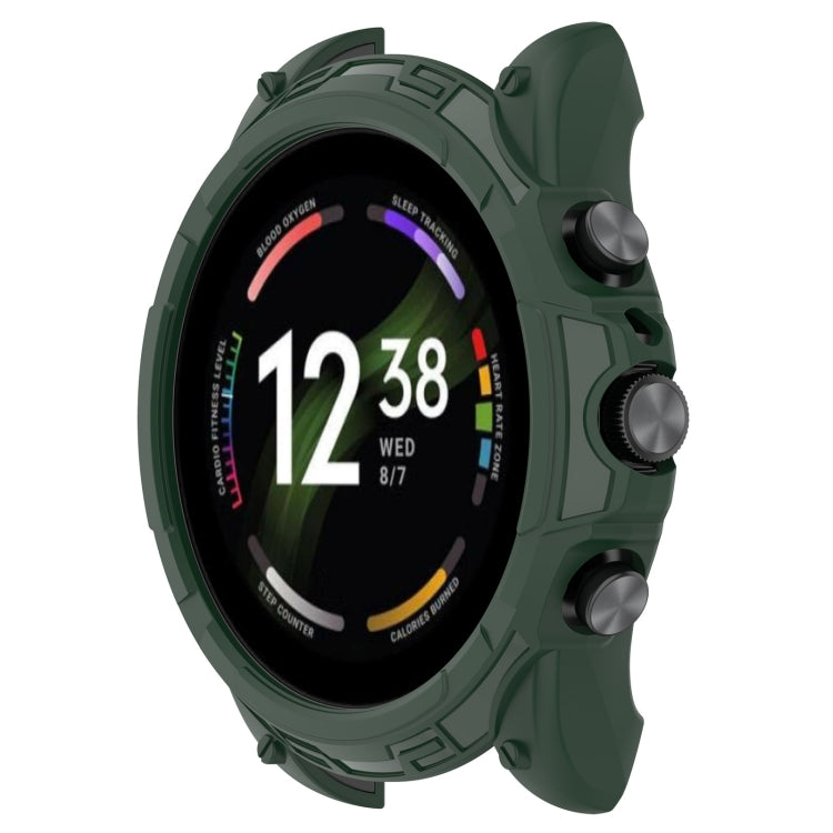For Fossil Gen6 44mm Shockproof TPU Protective Watch Case(Green) - Watch Case by buy2fix | Online Shopping UK | buy2fix