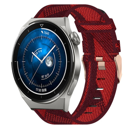 For Huawei Watch GT3 Pro 46mm 22mm Nylon Woven Watch Band(Red) by buy2fix