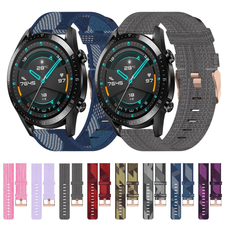 For Huawei GT2 46mm 22mm Nylon Woven Watch Band(Grey) by buy2fix
