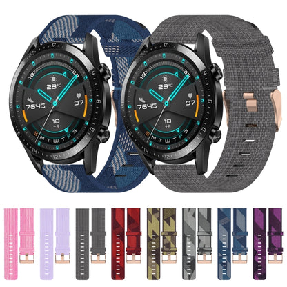 For Huawei GT2 46mm 22mm Nylon Woven Watch Band(Grey) by buy2fix