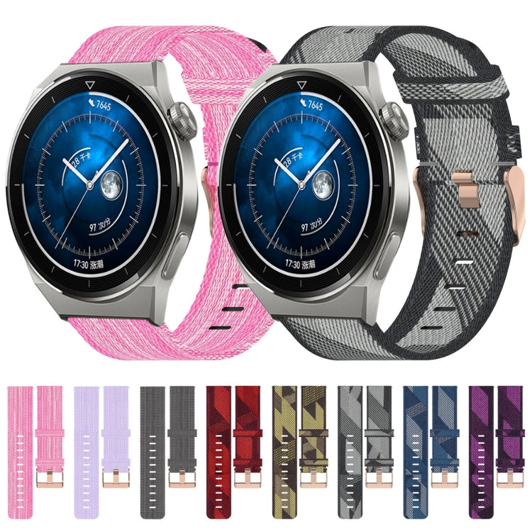 For Huawei Watch GT3 Pro 43mm 20mm Nylon Woven Watch Band(Blue) by buy2fix