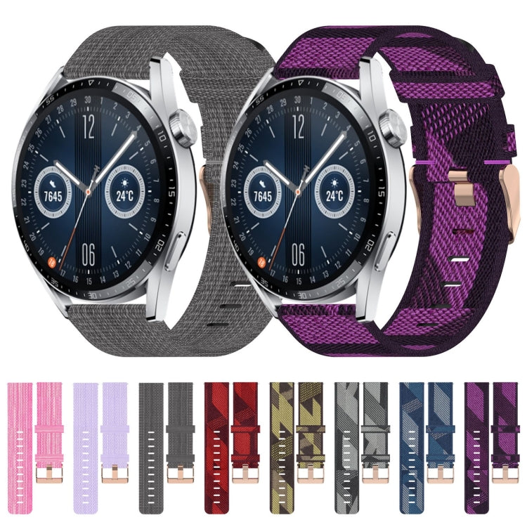 For Huawei Watch GT3 42mm 20mm Nylon Woven Watch Band(Pink) by buy2fix